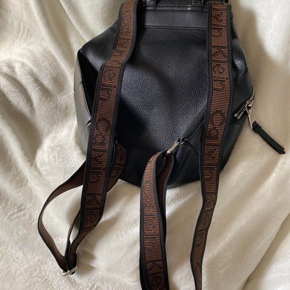NWOT Calvin Klein Millie Black Backpack Purse with Black and Brown Straps main image 9